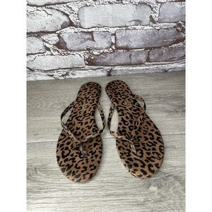 Tkees Studio Exotic Cheetah Print Thong Flip Flops Sandals Women Sz 8M US/39EU